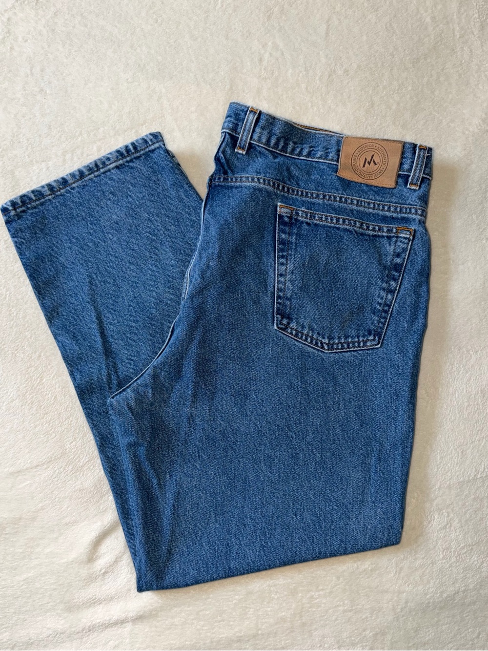 Men's Vintage Blue Denim Jeans - Classic Fit